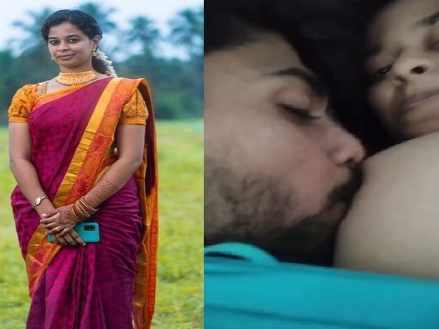 Cheater Tamil wife boob sucking by ex-lover viral MMS