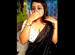 Desi Bhabhi Black Saree & Getting Full Nude