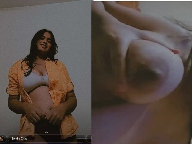 Chubby girlfriend stripping big boobs viral show