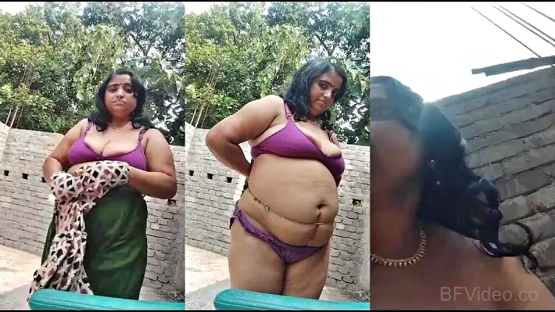 Village BBW Stripping And Naked Outdoor Sex