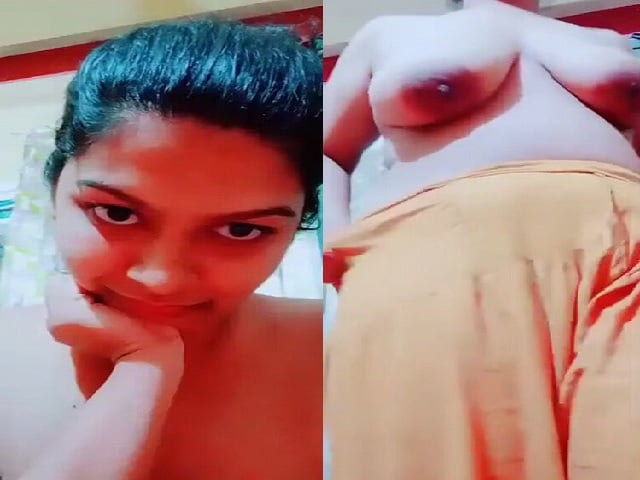 Chubby figure showing big boobs and viral pussy