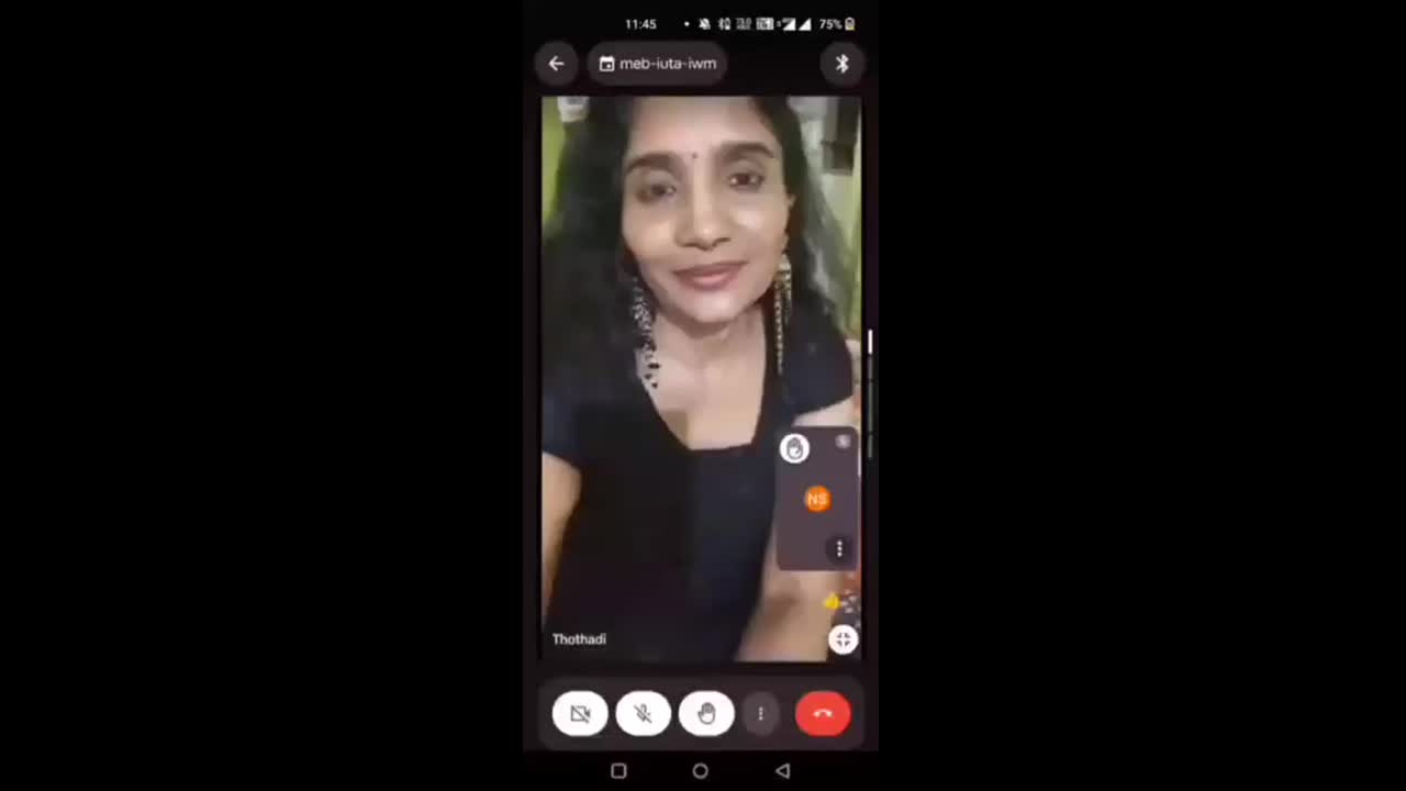 Thothadi, South Indian Aunty, Showing Boobs on Google Meet with Face