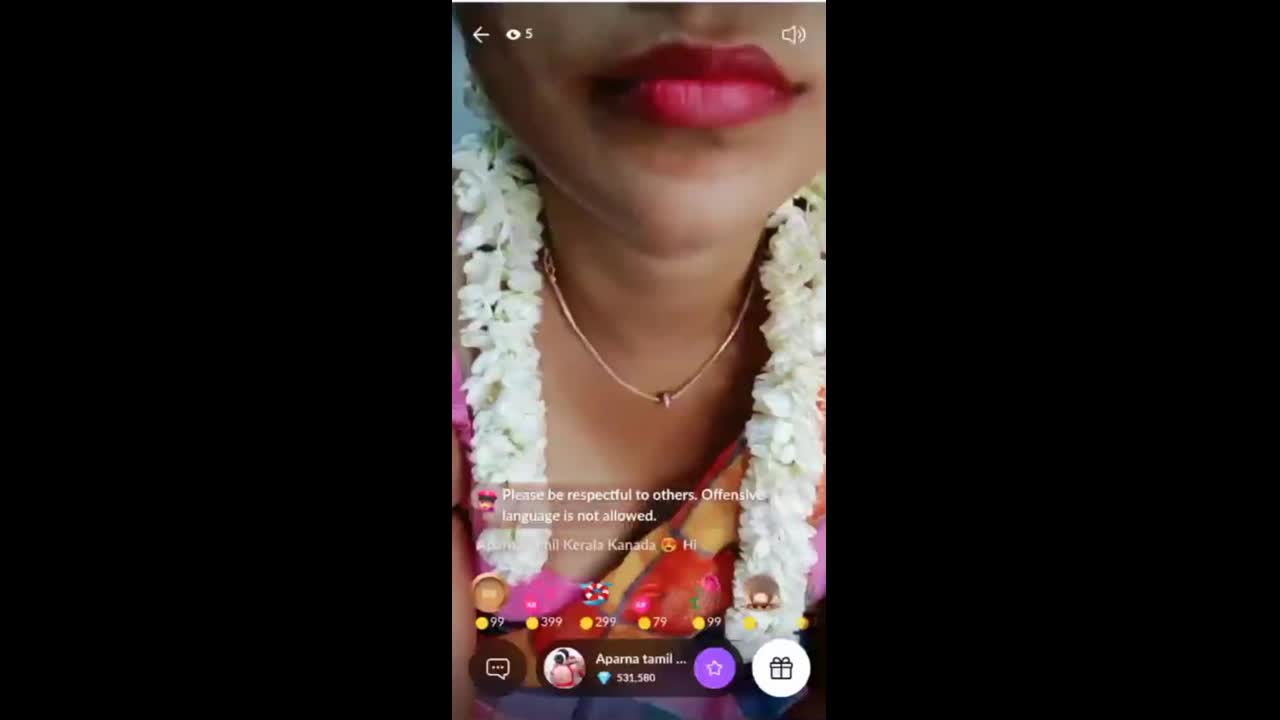Aparna tamil Kerala Kanada Showing Boobs, Pussy & Asshole and Fingering on Tango Live