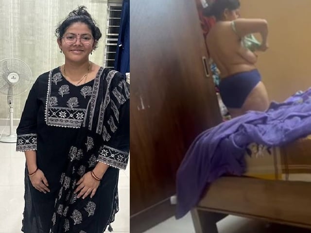 MILF teacher big boobs showing during dress change