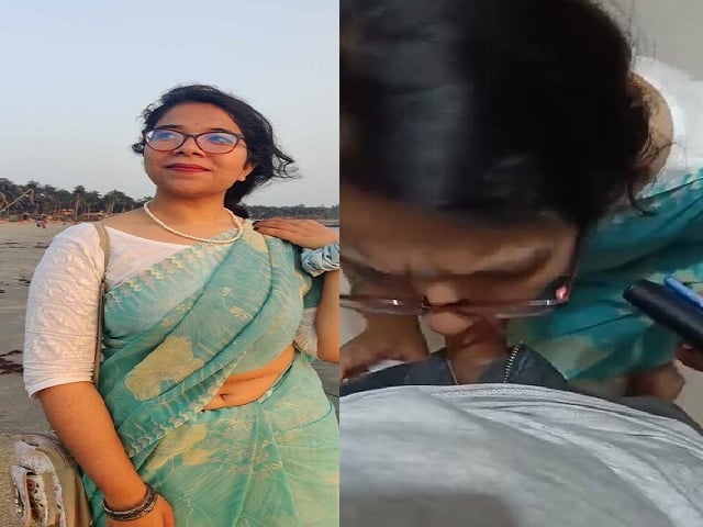 Wife with pervert husband gives blowjob pleasure