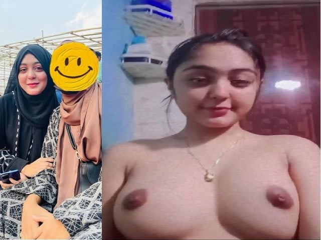 Cute hijab girl topless video making for lover