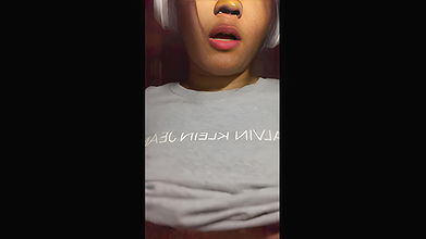 Horny beautiful babe exposes her sexy big titties and wet puffy pussy P3