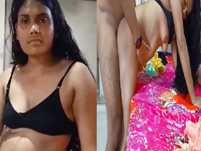 Village uncle fucking slim girlfriend pussy in doggy style