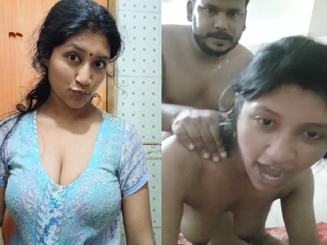 Curly hair girlfriend doggy sex MMS with boyfriend